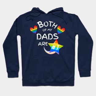 Both of My Dads Are Number One Gay Pride Blue Hoodie